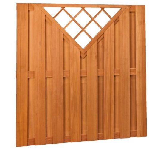 Hardhouten plankenscherm | 18 planks | V-trellis | 180 x 180 cm