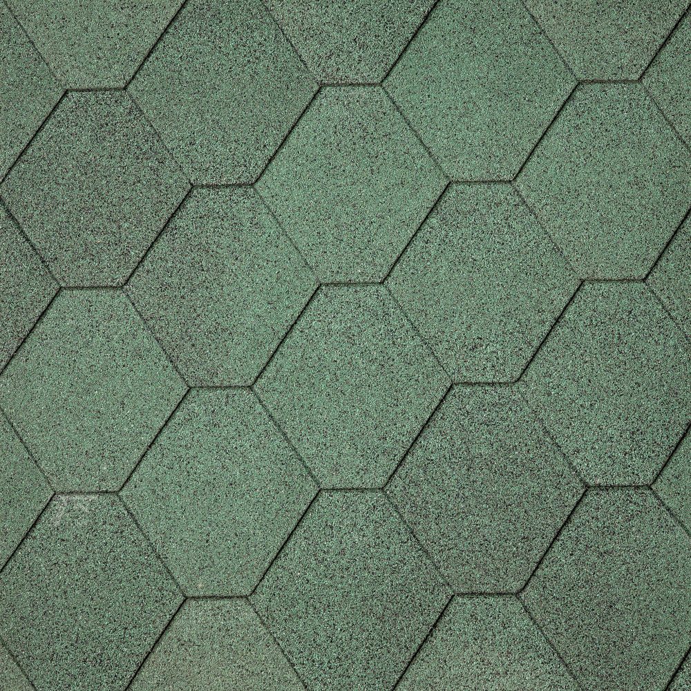 Dakshingles Hexagonaal groen