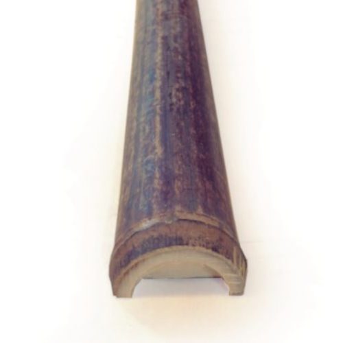 Halfronde Bamboepaal Zwart | 6-8 x 200 cm
