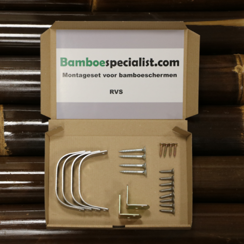 Bamboescherm Montageset Naturel