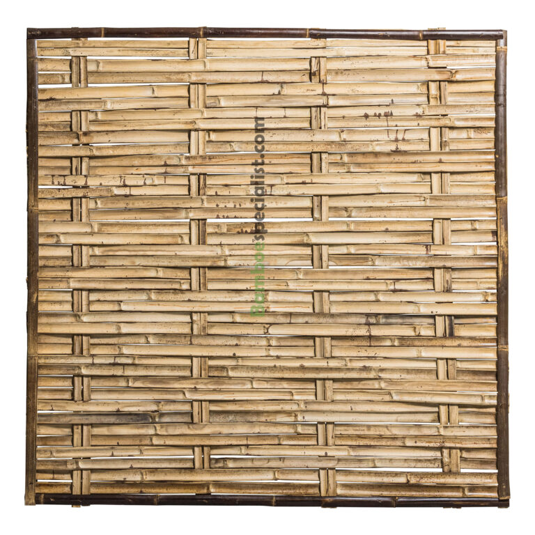 Bamboescherm Gevlochten Zwart | 180 x 180 cm