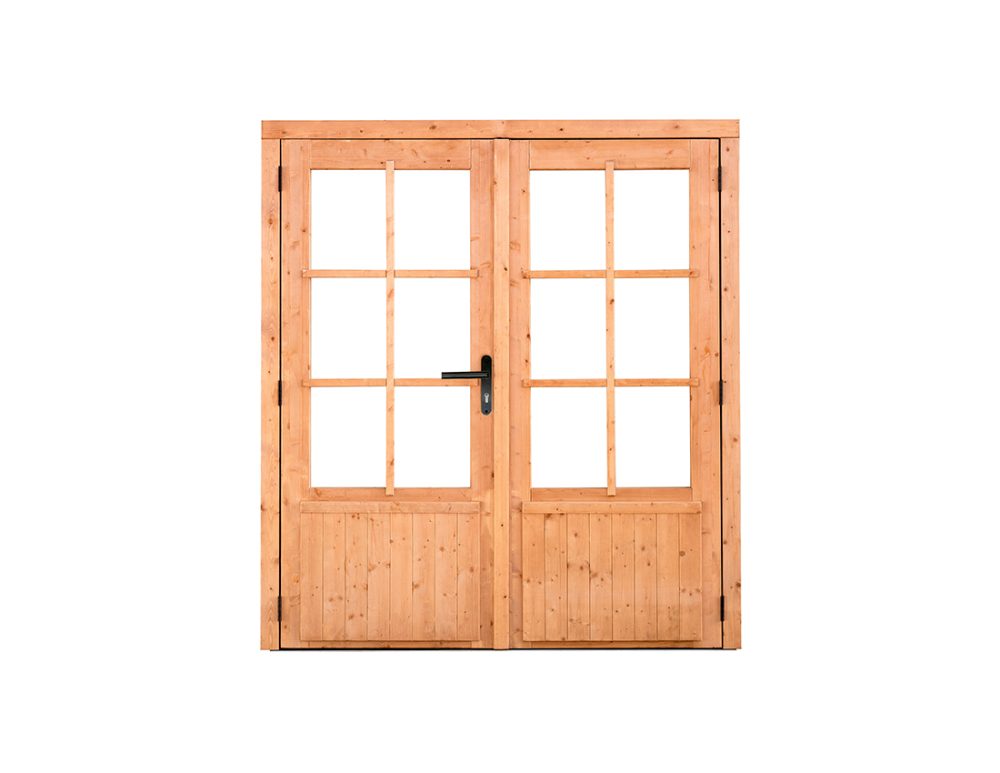 Red Class Wood dubbele glas deur